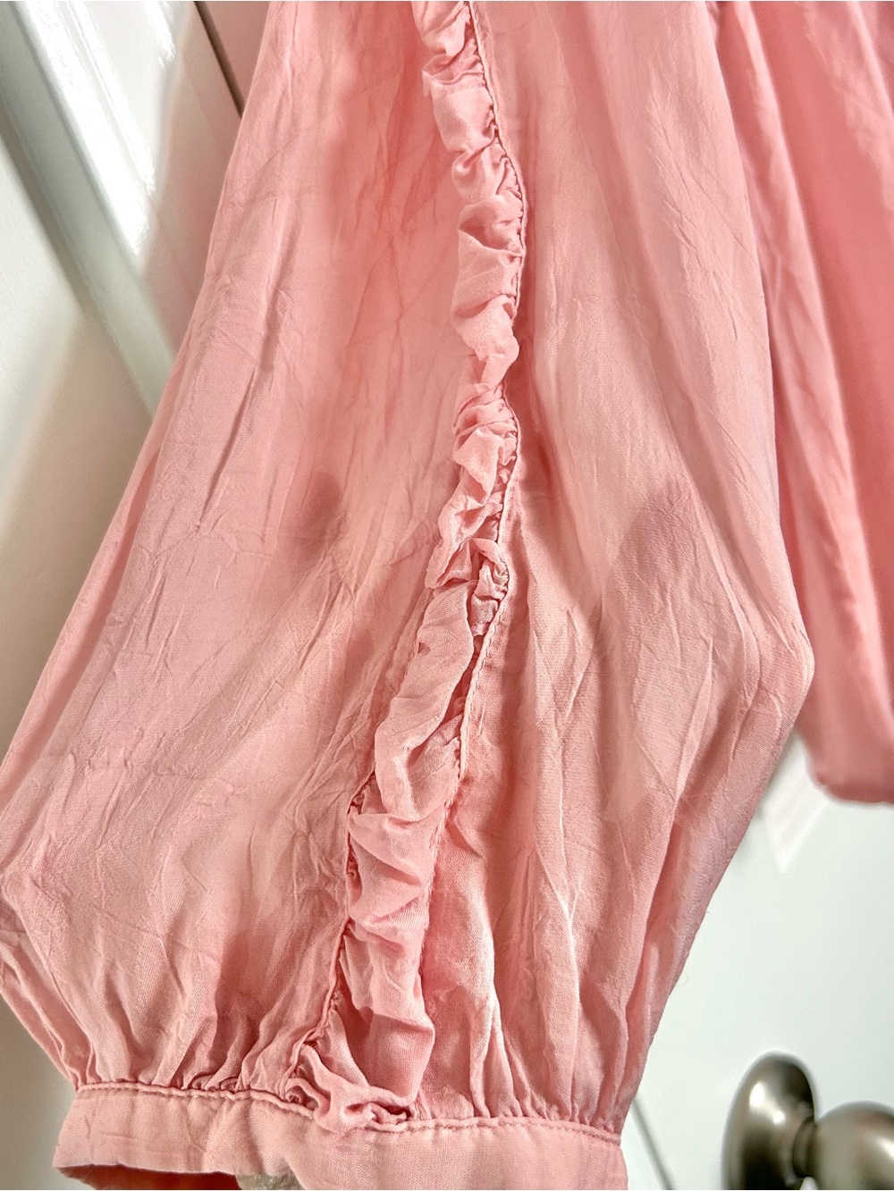 J. Jill XL Pink Sheer Romantic Coquette Long Sleeve Top - Picture 5 of 9